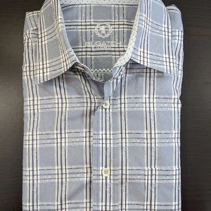 Bugatchi Uomo Men's Plaid Classic Fit Short Sleeve